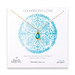 bridal celebrate love gold dipped necklace with turquoise teardrop - 18 inches