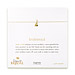 bridesmaid make a wish bridal necklace with gold dipped sideways heart on creme