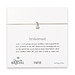 bridesmaid make a wish bridal necklace with sterling silver sideways heart on creme