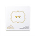 bridal diamond heart gold dipped stud earrings