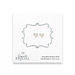 bridal flat heart sterling silver stud earrings