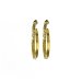 gifts to go collection medium gold dipped wheat hoop earrings