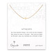 whispers sideways cross necklace, gold dipped