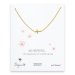 whispers sideways cross necklace, gold dipped