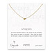whispers sideways heart necklace, gold dipped