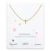 whispers small cross necklace, gold dipped