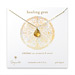 healing gem briolette citrine necklace, gold dipped