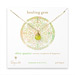 healing gem briolette olive quartz necklace, gold dipped