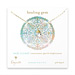 healing gem briolette rock crystal necklace, gold dipped