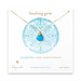 healing gem briolette turquoise necklace, gold dipped