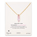 rose quartz marquise healing gem gold dipped necklace - 24 inches