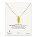 olive quartz marquise healing gem gold dipped necklace - 24 inches