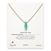 turquoise quartz marquise healing gem gold dipped necklace - 24 inches