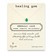 emerald jade healing gem reminder, sterling silver