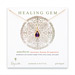 amethyst teardrop healing gem gold dipped necklace - 20 inches