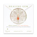 cherry quartz teardrop healing gem gold dipped necklace - 20 inches