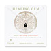 onyx teardrop healing gem sterling silver necklace - 20 inches