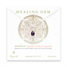 amethyst teardrop healing gem sterling silver necklace - 20 inches