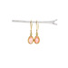 cherry quartz teardrop healing gem gold dipped earrings