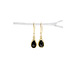 onyx teardrop healing gem gold dipped earrings
