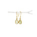 green quartz teardrop healing gem gold dipped earrings