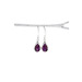 amethyst teardrop healing gem sterling silver earrings