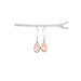 cherry quartz teardrop healing gem sterling silver earrings