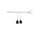 onyx teardrop healing gem sterling silver earrings