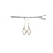 rock crystal teardrop healing gem sterling silver earrings