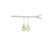 green quartz teardrop healing gem sterling silver earrings