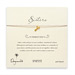 sorority sisters forever make a wish necklace with gold dipped arrow on taupe thread