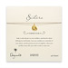 sorority sisters forever make a wish necklace with gold dipped royal lion on taupe thread