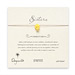 sorority sisters forever make a wish necklace with gold dipped skull on taupe thread