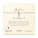 sorority sisters forever make a wish necklace with sterling silver heart key on taupe thread