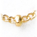 create beaded chain, gold dipped - 36 inches