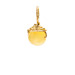 yellow jade round gem, gold dipped