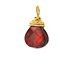 garnet briolette gem, gold dipped