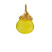 olive quartz briolette gem, gold dipped