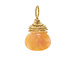 red aventurine briolette gem, gold dipped