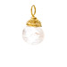 rose quartz briolette gem, gold dipped