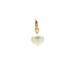 white pearl charm, gold dipped