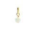 amazonite round faceted gem, gold dipped