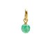 aventurine round faceted gem, gold dipped