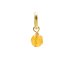 red aventurine round faceted gem, gold dipped