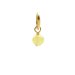 yellow jade round faceted gem, gold dipped