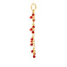 red coral cascading gems, gold dipped