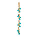 turquoise cascading gems, gold dipped