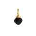black onyx gem faceted diamond cut, gold dipped
