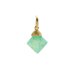hemimorphite gem faceted diamond cut, gold dipped
