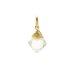 lemon quartz gem faceted diamond cut, gold dipped